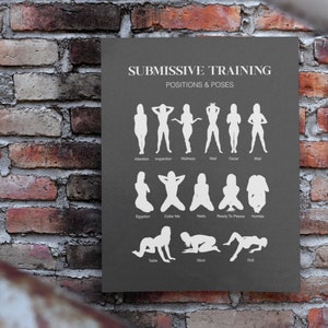 Submissive Training - Positions & Poses- Digital PDF Art File for