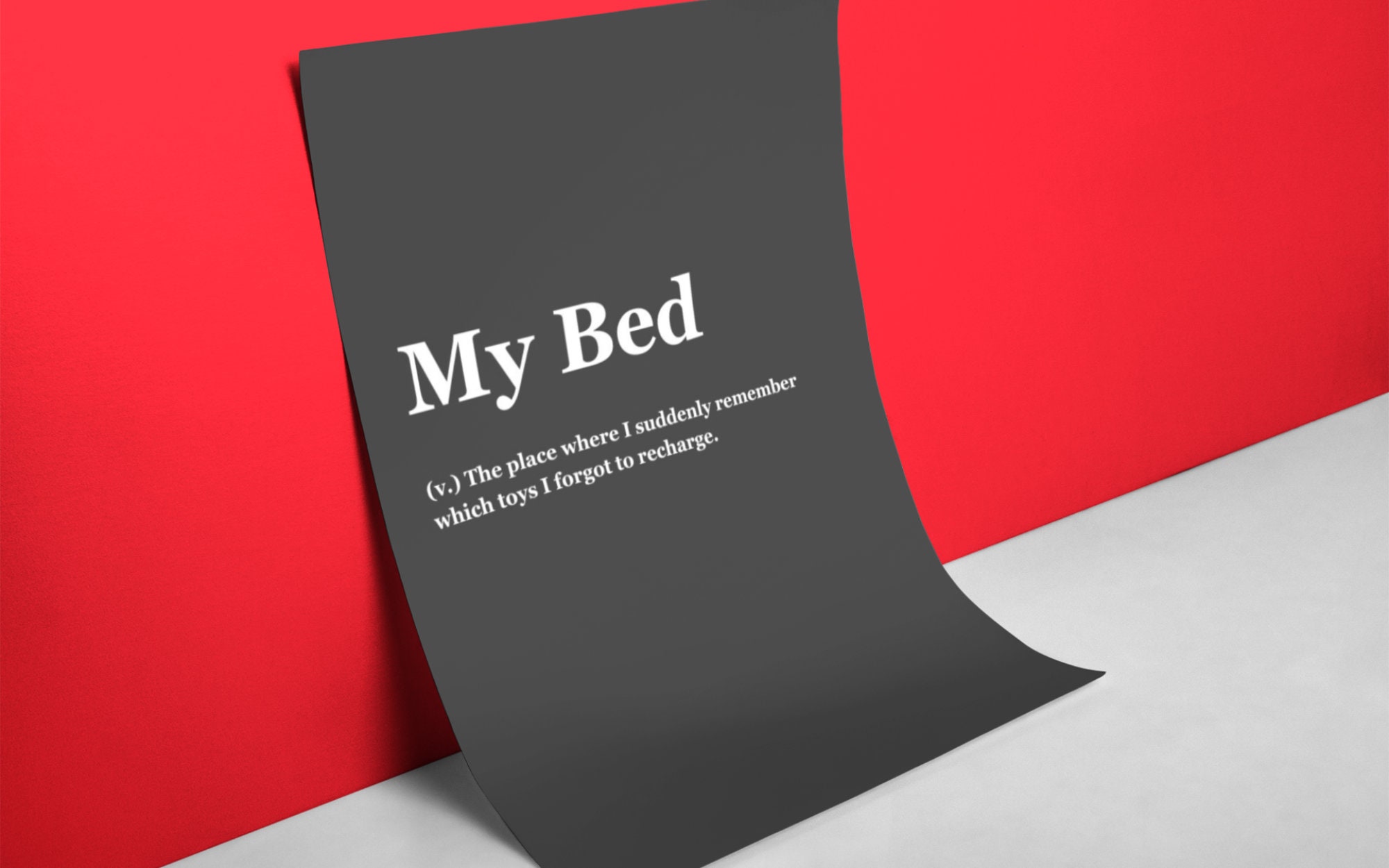 My Bed Dictionary Meaning Wall Art Digital PDF & JPEG Etsy