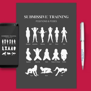 Submissive Training - Positions & Poses- Digital PDF Art File for