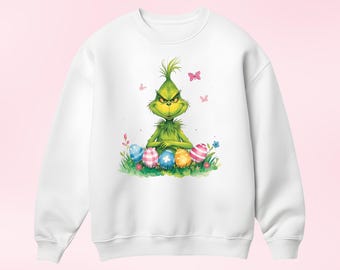Lapin vert grincheux PNG | Conception drôle de parodie de Pâques (téléchargement numérique)