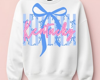 Noeud de coquette du Kentucky PNG | Design de chemise preppy Southern (téléchargement numérique)