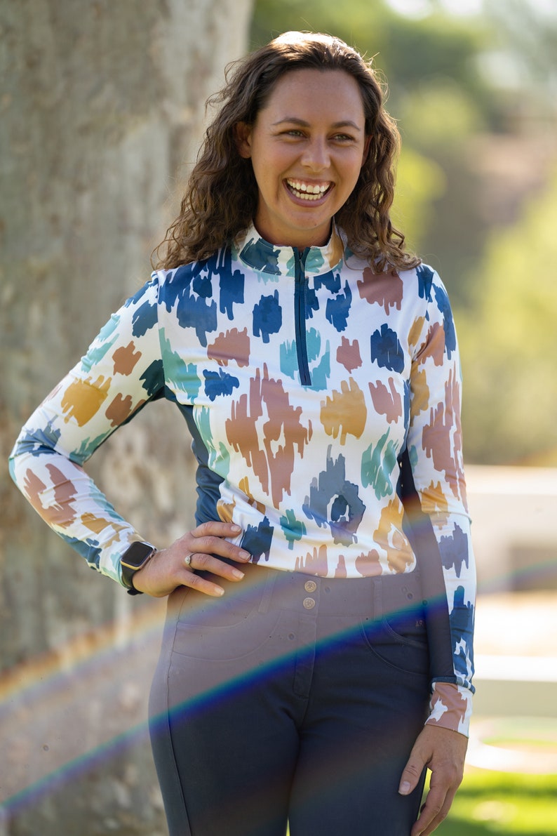 Horse Back Riding Shirt/ Equestrian Sun Shirt for Women Riders Palette