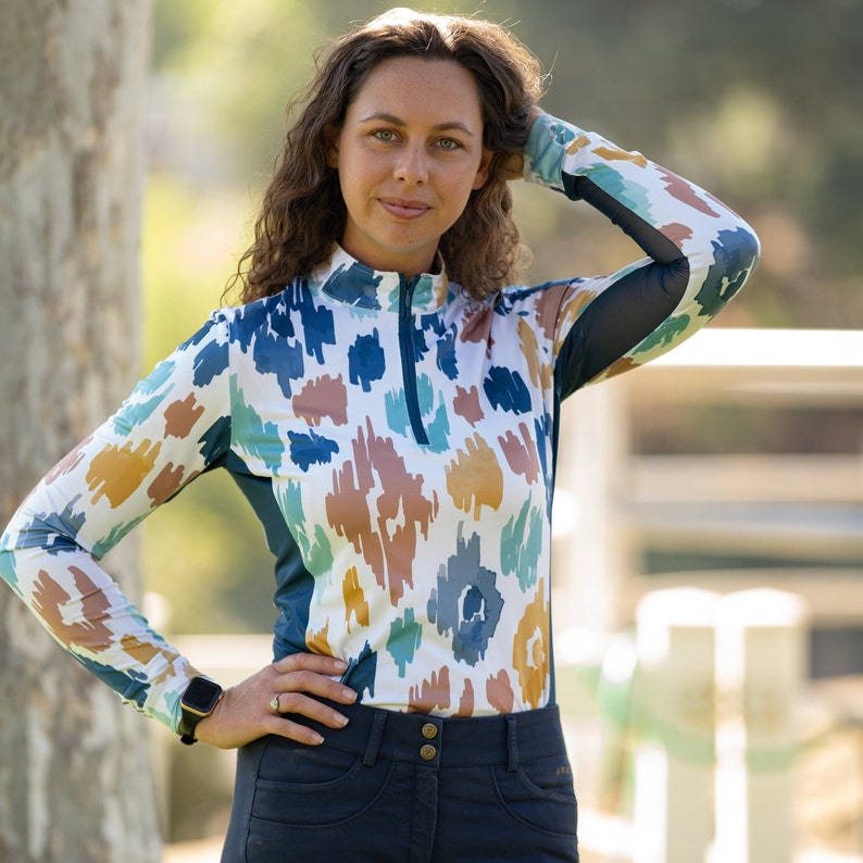 Horse Back Riding Shirt/ Equestrian Sun Shirt for Women Riders Palette