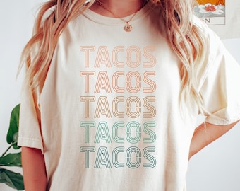 Retro Taco Shirt | Taco Lover T Shirt, Cinco De Mayo Fiesta Party Tee, Taco Tuesday, Taco Lover Gift, Mexican Food T-Shirt, Foodie Shirts