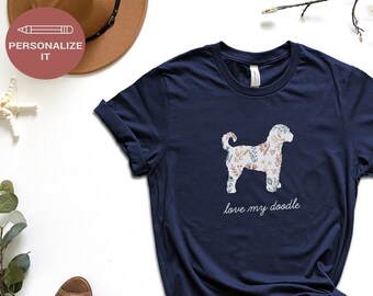 Floral Doodle T-Shirt, Doodle Mama Shirt, Labradoodle Mama Gift, Golden Doodle Mom Shirt, Bernedoodle Gifts, Dog Lover Shirt, Dog Owner Tees