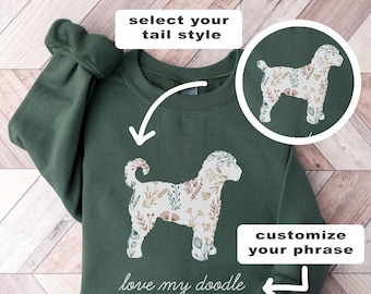Doodle Sweatshirt, Docked Doodle Mama Sweater, Labradoodle Mom, Golden Doodle, Bernedoodle Gifts, Aussiedoodle Dog Mom Crewneck Sweatshirt