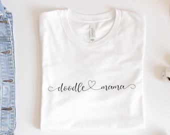 Minimalist Doodle Mama Shirt, Goldendoodle T-Shirt for Dog Owner Gift, Dog Mom Tees, Labradoodle T Shirt, Gift for Pet Lover, Fur Baby Shirt