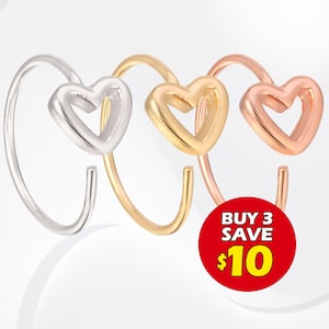 Sterling Silver Hollow Heart Hoop Earrings, Love Jewelry, Gift For Her, Valentine&#39;s Day Gift