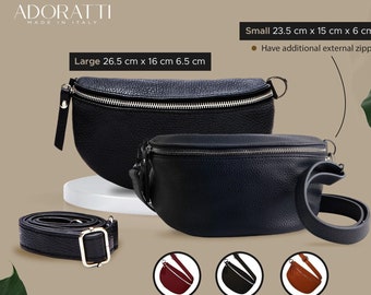 Leather Fanny Pack Crossbody Bags for Women Personalized Bag for Women Belly Bag Handbags Belt Bag Travel Purse