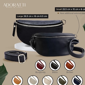 Leather Fanny Pack Crossbody Bags for Women Personalized Bag for Women Belly Bag Handbags Belt Bag Travel Purse image 1