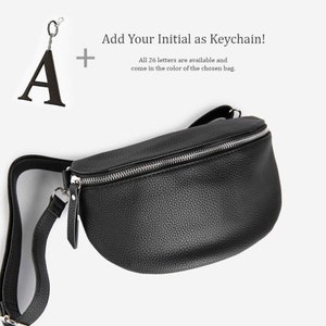 Genuine leather fanny pack, Small leather sling bag, Handmade mini crossbody bag, Trendy bum bag in soft Italian leather image 5