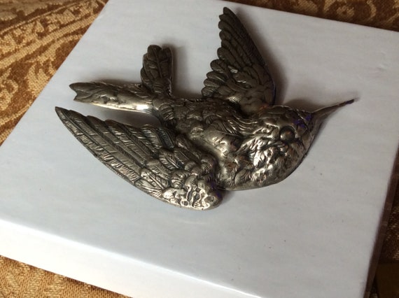 Sterling Silver Hummingbird pin - image 2