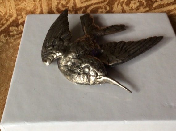 Sterling Silver Hummingbird pin - image 3