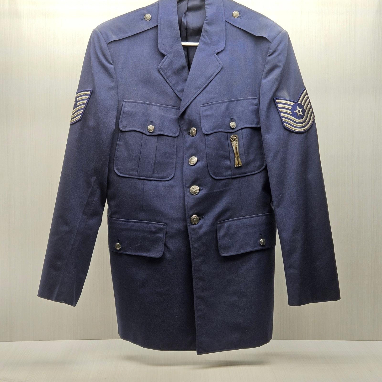 Vintage US Air Force Dress Uniform Jacket 42L Sergeant Master Missleman  Rank - Etsy