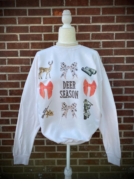 Deer Season Sweatshirt | Deer Hunting Shirt | Hunters Wife | Hunting Sweatshirt | Deer Season Shirt | Hunting Sweatshirt | Coquette Hunting