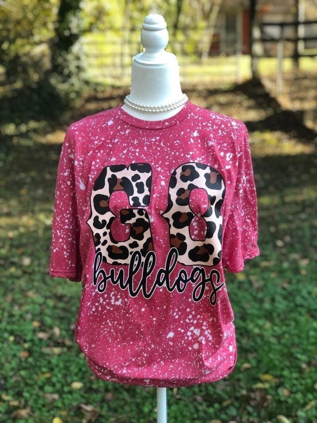 Go Bulldogs Bleached Shirt Bulldogs Shirt Bulldogs Football Red