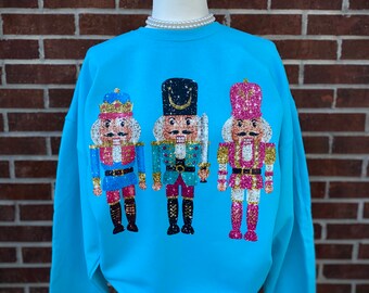 Nutcracker Sweatshirt | Sequin Sweatshirt | Christmas Sequin Sweatshirt | Christmas Sweatshirt | The Nutcracker | FAUX SEQUINS