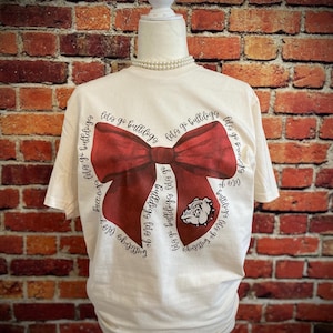 Bulldogs Shirt | Bulldogs Football Shirt | Football Mom Shirt | Coquette | Bulldogs Cheer | Bulldogs | Football Mama | Bulldogs Bow Shirt