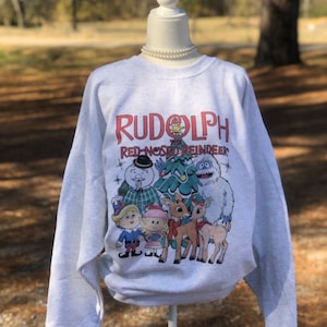 Vintage Rudolph Sweatshirt | Christmas Sweatshirt | Retro Christmas | Vintage Christmas | Rudolph The Red Nose Reindeer Shirt | Rudolph