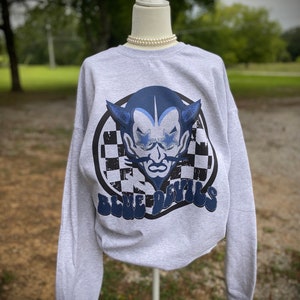 Devils Sweatshirt | Blue Devils Mom Shirt | Football Mom | Blue Devils Sweatshirt | Preppy Mascot | Devils Football Shirt | Football