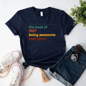The best of 1967 Tshirt,58th Birthday Shirt,Retro 1967 Birthday TShirt,Women&#39;s 58th Birthday Tee,58th Birthday Gift for Him,58th Anniversary