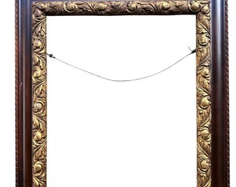 Großer Viktorianischer Bilderrahmen - Verzierter Gold Gesso & Holz, 29x33