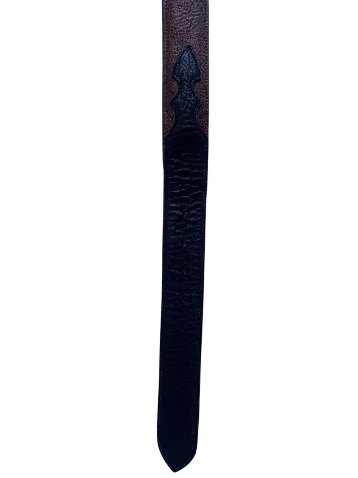 Tooled Leather Belt Man Black Brown 34 Appaloosa Trading Co 