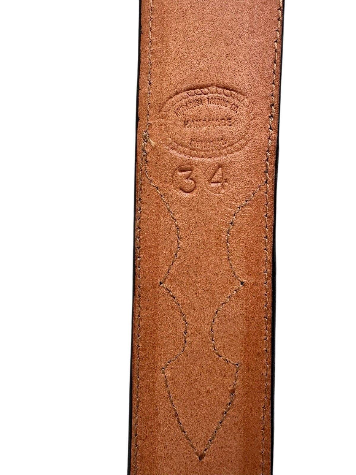 Appaloosa Hand Tooled Reversible Leather Belt Size 40 Tooled Leather Belt Man Black Brown 34 Appaloosa Trading Co  main image 3