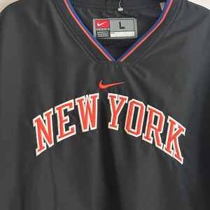 Vintage Nike Middle Swoosh svart New York Half Zip vindjacka pullover jacka herr XL bild 3
