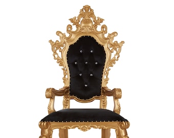 Handcrafted Gothic King Throne Chair