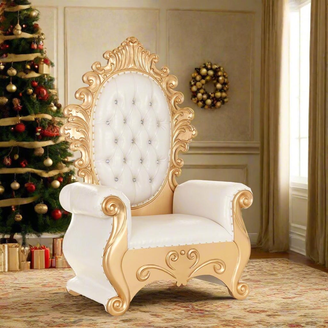 Handcrafted Santa Claus Accented Holiday Style Party Throne Chair - Etsy