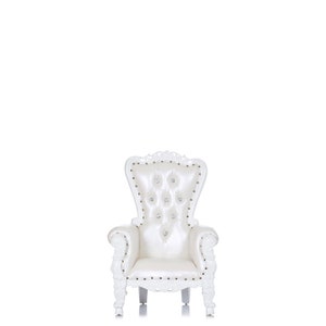 Princess Party Toddler/Kids Mini Throne Chair White / White