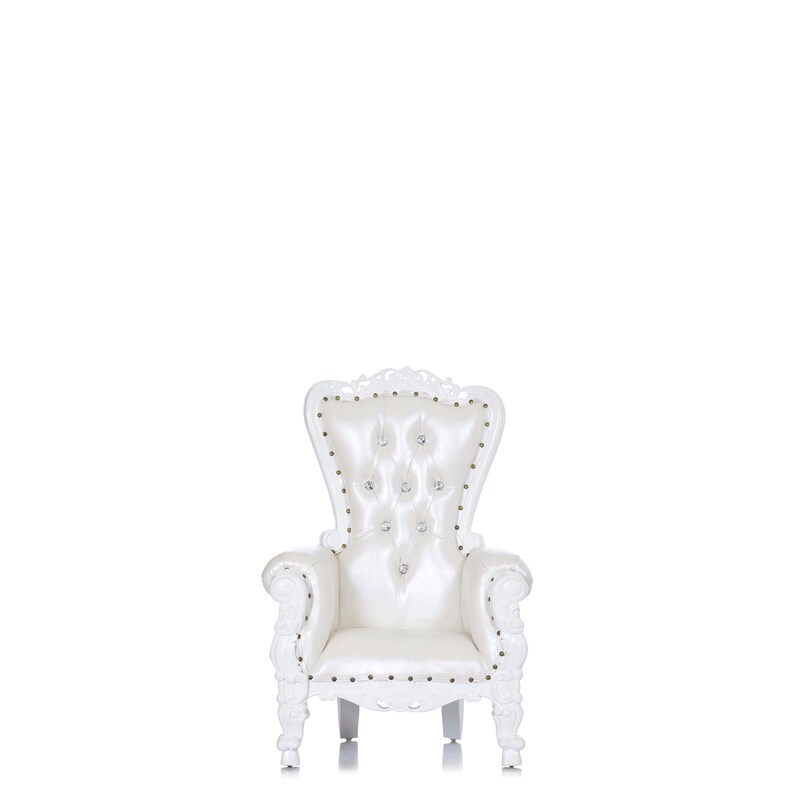 Princess Party Toddler/Kids Mini Throne Chair White / White