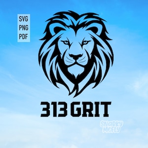 313 Grit football svg, Detroit football, Lions shirt svg, Motor City sports svg