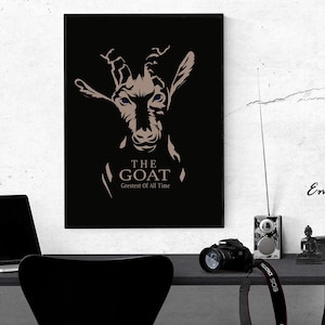 G.O.A.T | Greatest of all Time | Alpha | Best Ever | Ram | Horns | Mountain Goat | Animal | Printable | Wall Photos | home decor | Beast