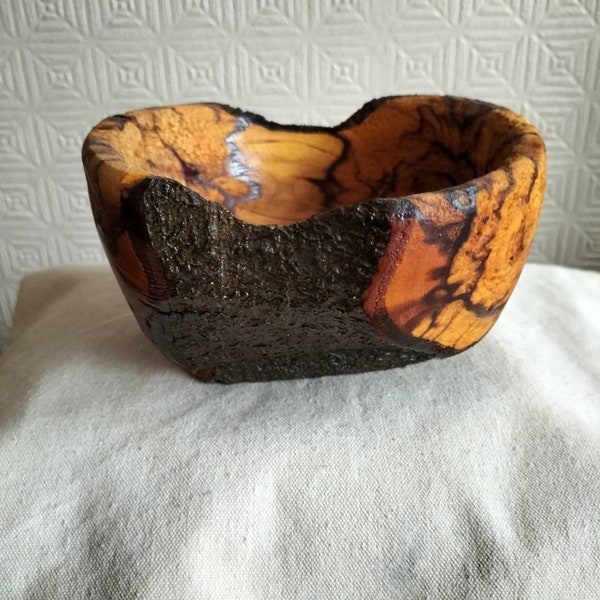 Hand turned punky bowl with live edge