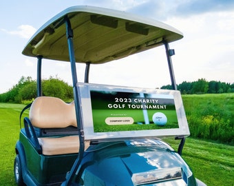 Golf Cart Sponsor Sign Template: 10x20" Canva Decal (Digital Download)
