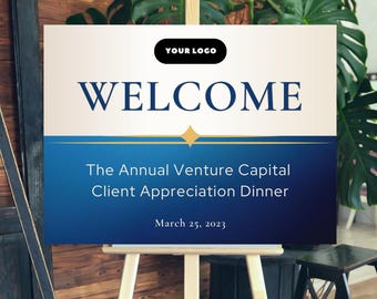Corporate Event Welcome Sign Template: Editable Canva Sign (18x24) (Digital Download)