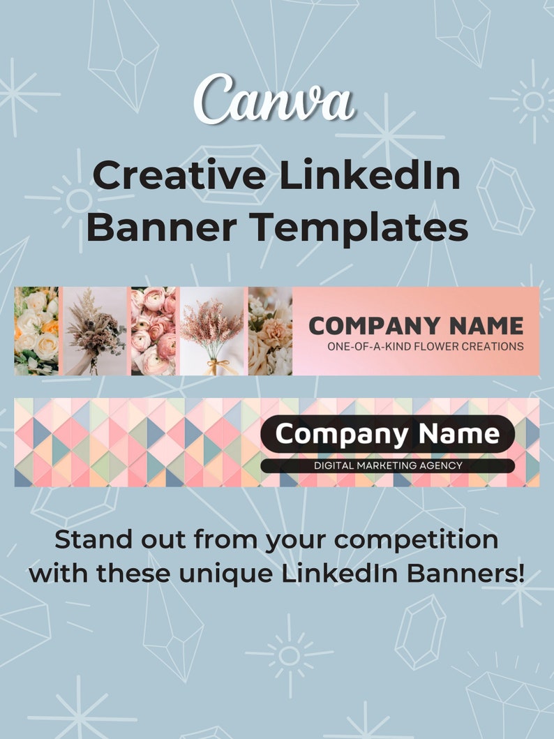 Creative Linkedin Banner Canva Template Editable Digital Etsy