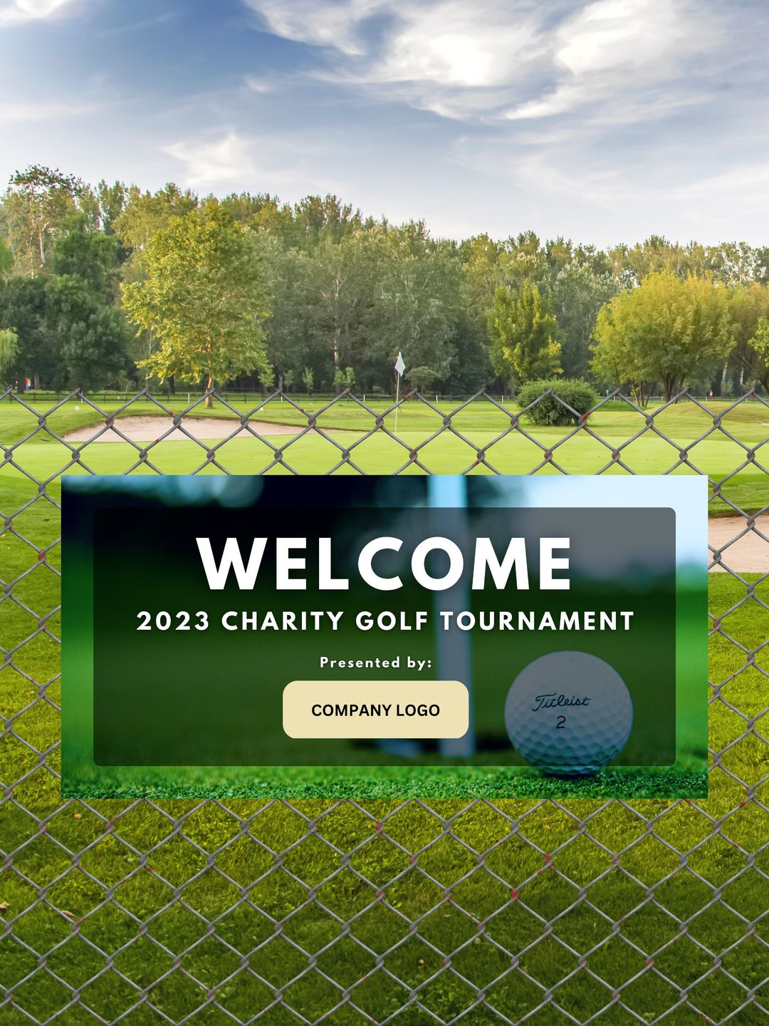 Event Banner, Golf Tournament Signage, Canva Templates