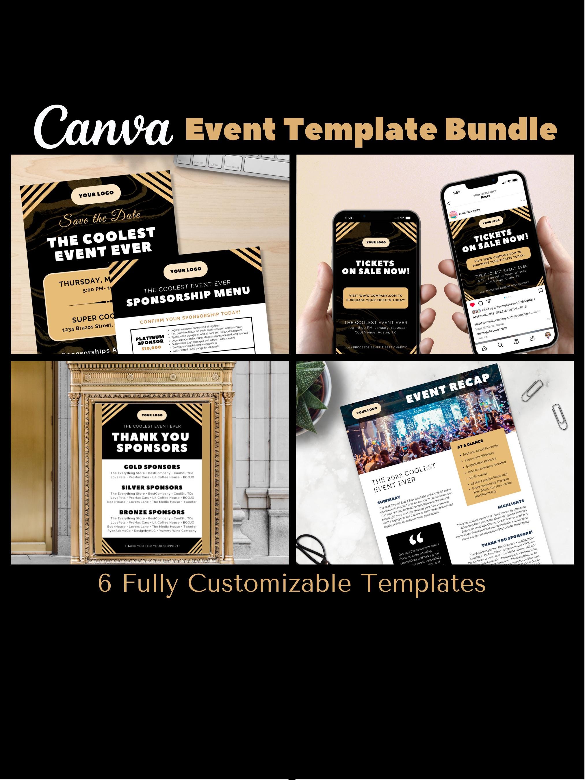 Event Marketing Canva Templates Bundle: Flyer, Sponsor Form, Signage,  Social Media (digital Download) - Etsy