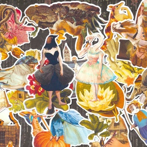 Märchen Aufkleber Vinyl Dunkel Lustig Fine Art Surreal Einzigartig Niedlich Seltsam Pflanzen Tiere Märchen Geburtstag Weihnachten Halloween Geschenke