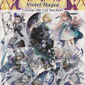 Magical Girls Stickers Crystal Clear Die-Cut DIY Decal Deco Scrapbook Journal  Anime Mahou Shoujo Magicians Japan
