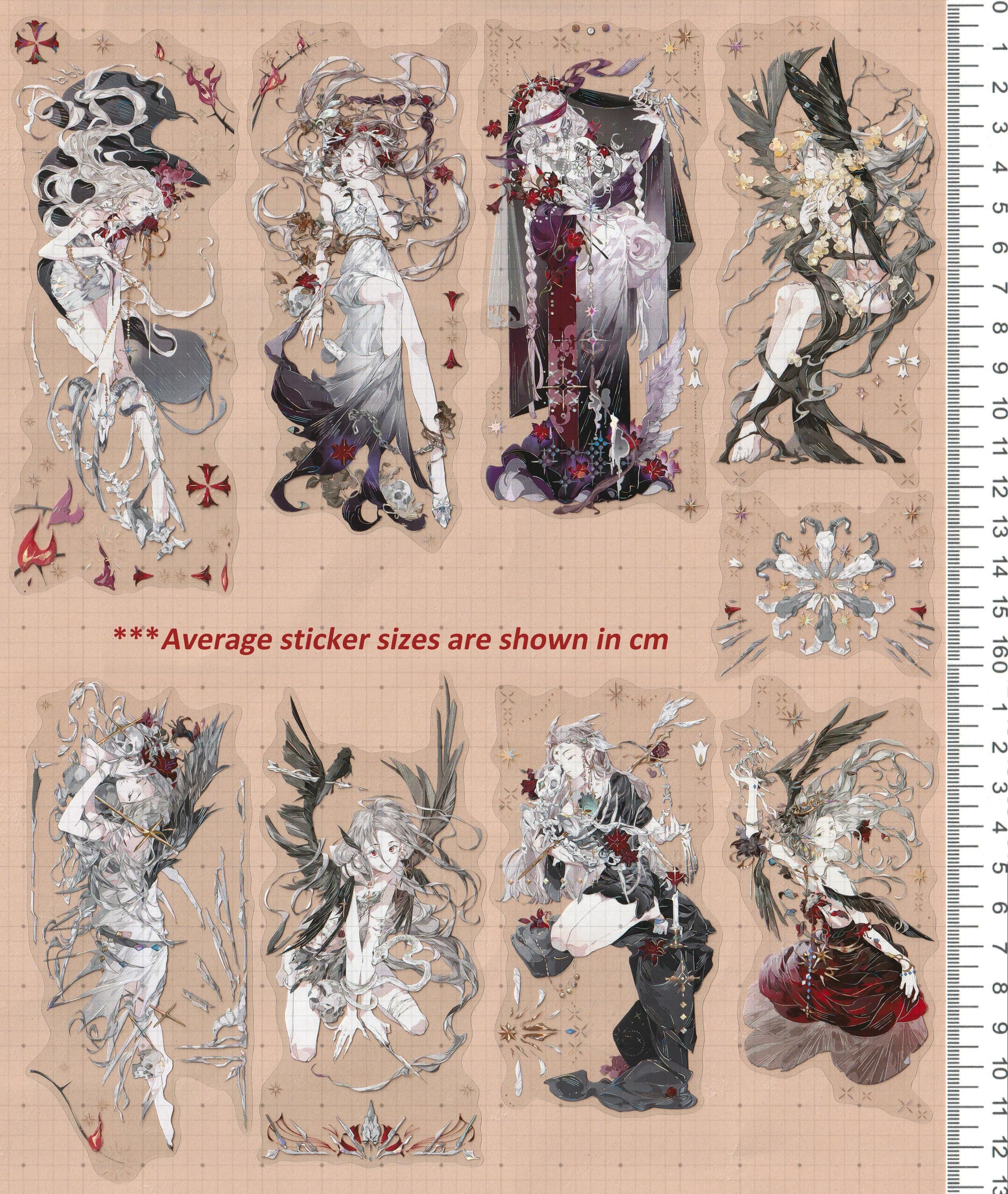 Citadel Devil Fallen Angel Citadel Stickers Crystal Iridescent Detail Die-cut DIY ...
