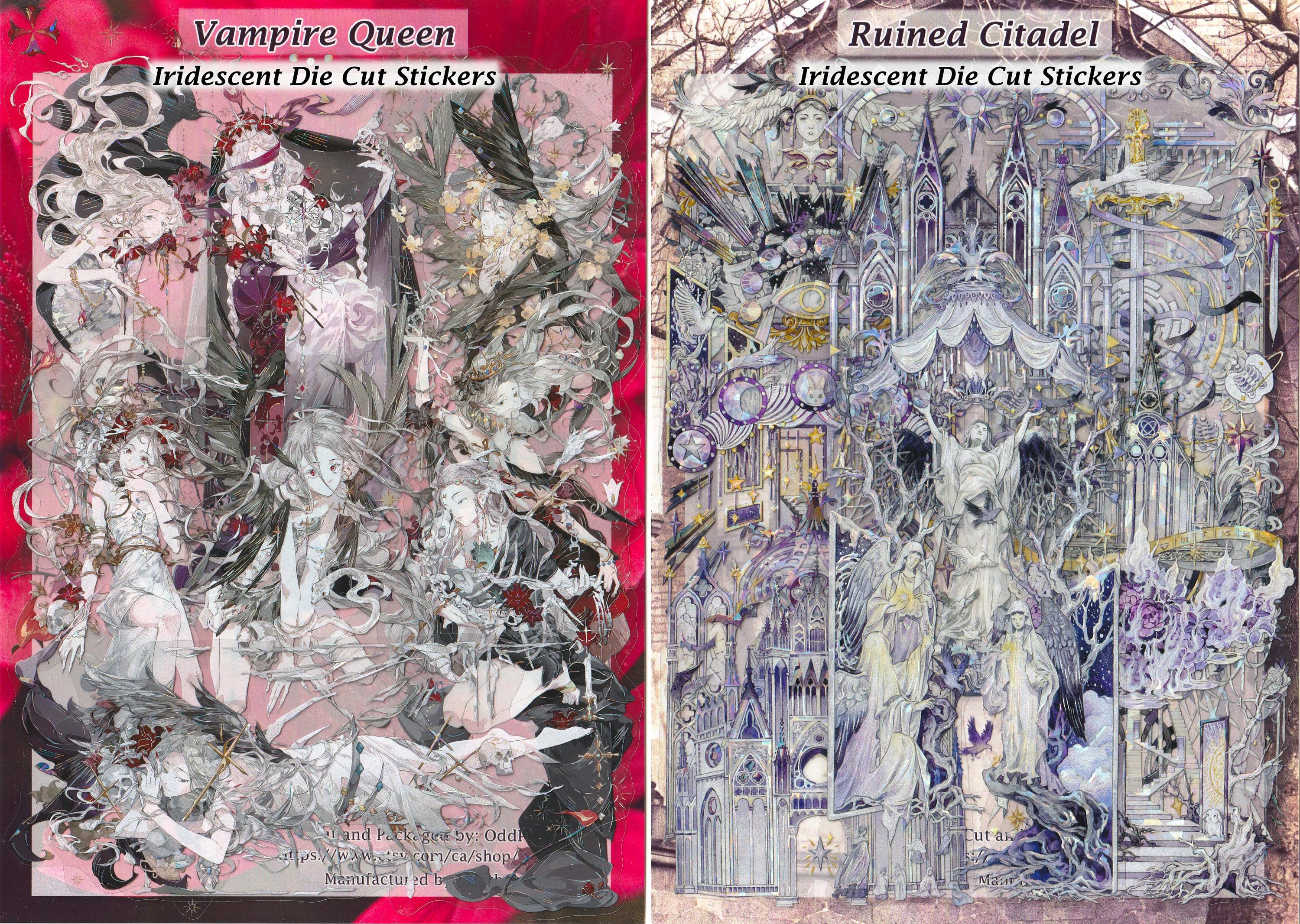 Citadel Devil Fallen Angel Citadel Stickers Crystal Iridescent Detail Die-cut DIY ...