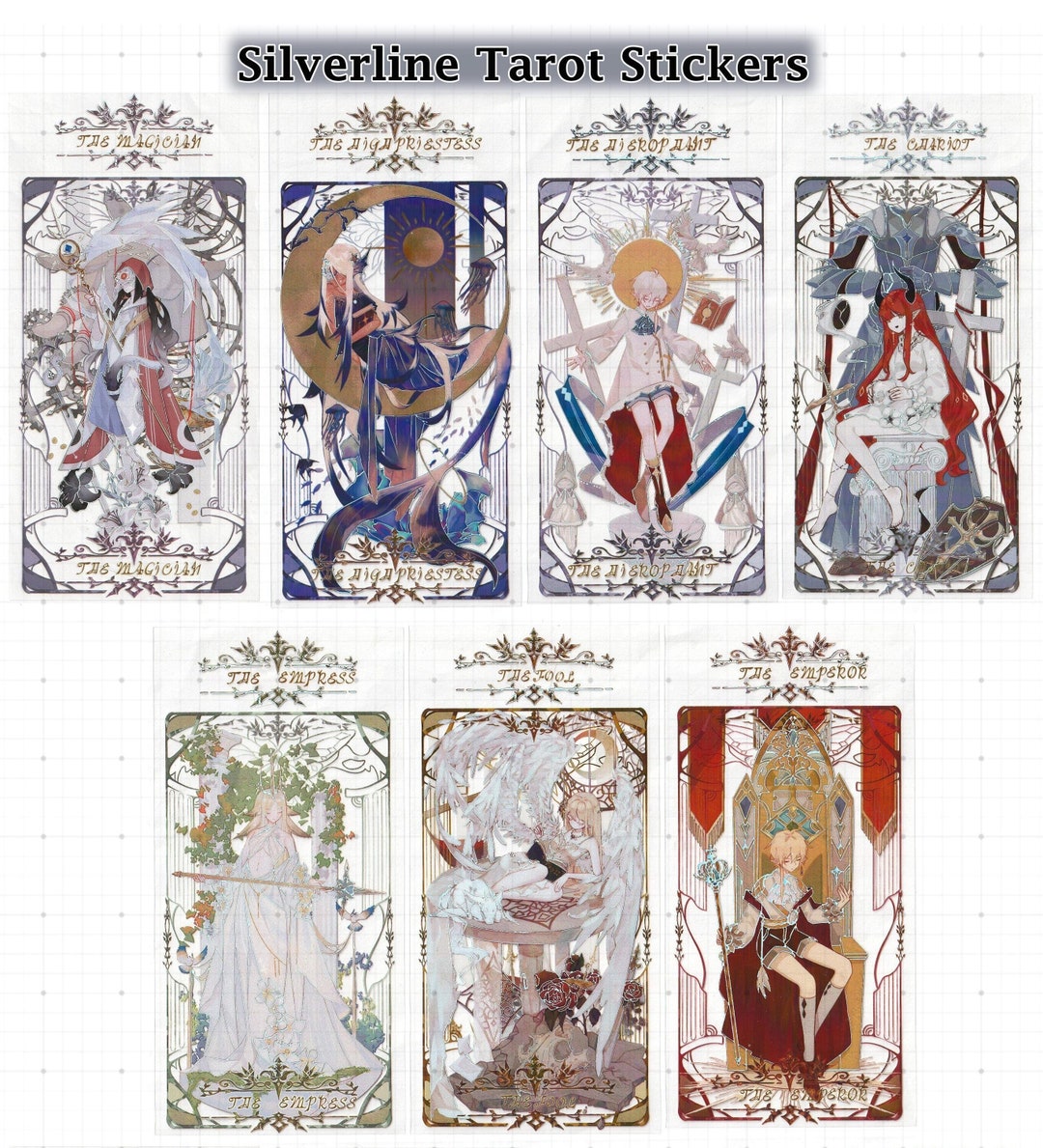 Silverline Tarot Stickers Crystal Clear Die-cut DIY Decal Deco ...