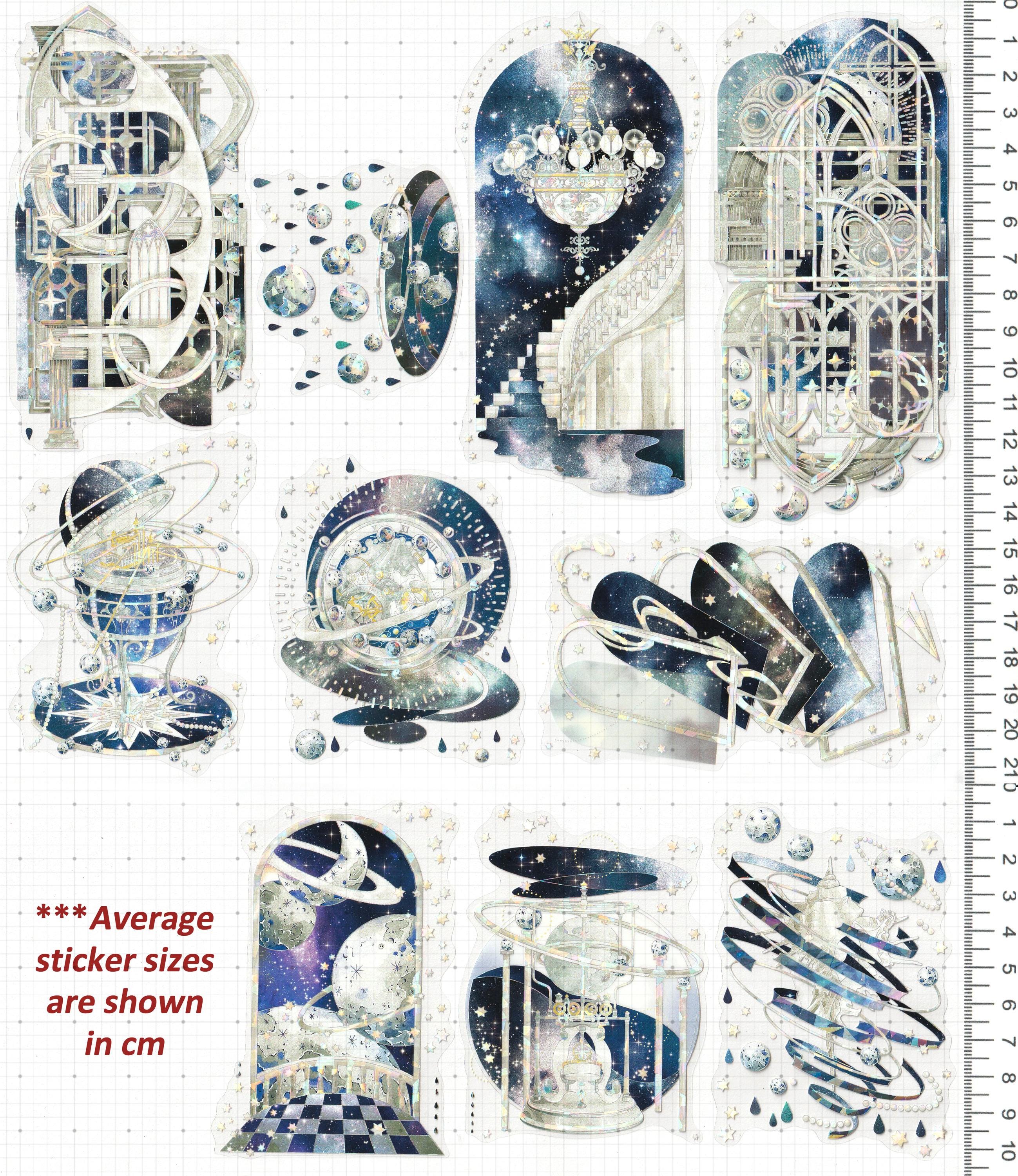 Silver Snow Kingdom Stickers Crystal Clear Ice Anime Snowflake Die-cut ...