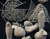 Spider Cave Scatter Terrain Set Lair of the Brood Mother - 28 32mm scale The Printing Goes Ever On