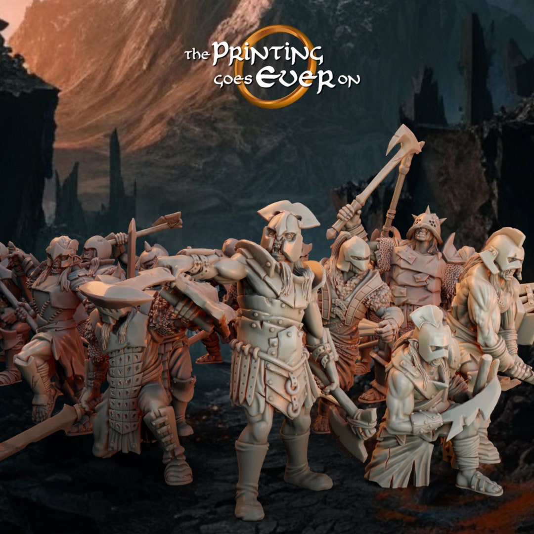Assault Orcs Set 28mm Scale the Printing Goes Ever On - Etsy UK