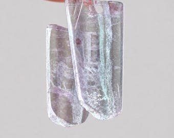 Brincos de fluorita arco-íris feitos à mão | Joias artesanais em prata de lei com pingente de cristal